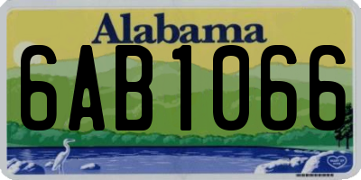 AL license plate 6AB1066