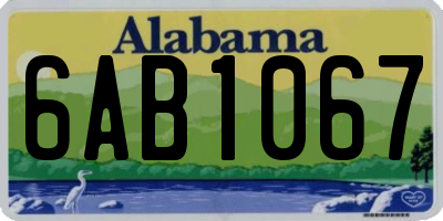 AL license plate 6AB1067