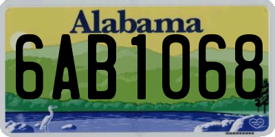 AL license plate 6AB1068