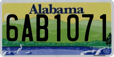 AL license plate 6AB1071
