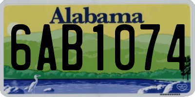 AL license plate 6AB1074