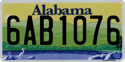 AL license plate 6AB1076