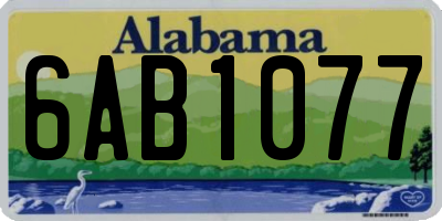 AL license plate 6AB1077