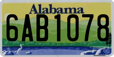 AL license plate 6AB1078
