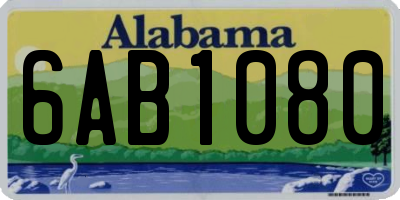 AL license plate 6AB1080