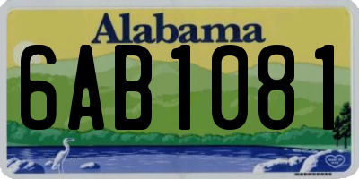 AL license plate 6AB1081