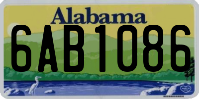 AL license plate 6AB1086