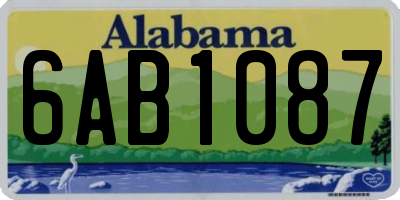 AL license plate 6AB1087