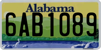 AL license plate 6AB1089