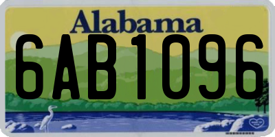 AL license plate 6AB1096