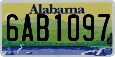 AL license plate 6AB1097