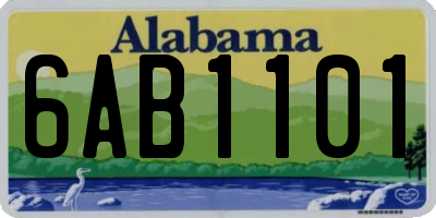 AL license plate 6AB1101