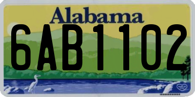 AL license plate 6AB1102
