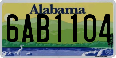 AL license plate 6AB1104