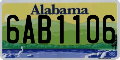 AL license plate 6AB1106