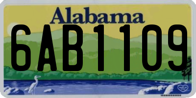 AL license plate 6AB1109