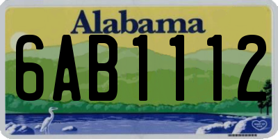 AL license plate 6AB1112