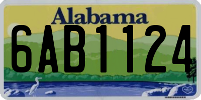 AL license plate 6AB1124