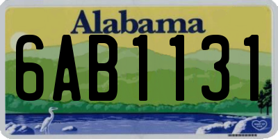 AL license plate 6AB1131