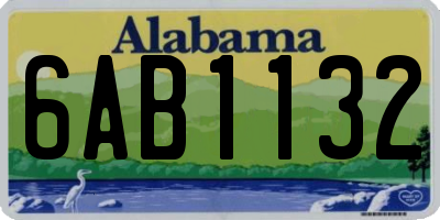 AL license plate 6AB1132