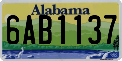 AL license plate 6AB1137