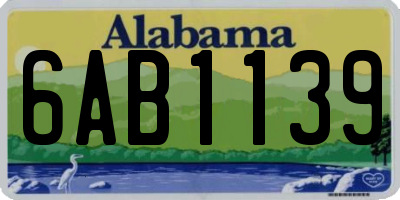 AL license plate 6AB1139