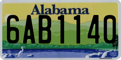 AL license plate 6AB1140