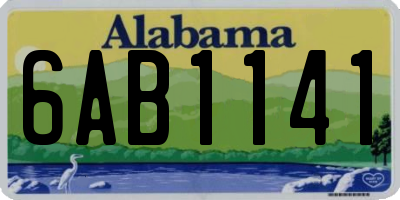 AL license plate 6AB1141