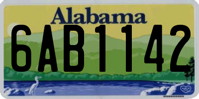 AL license plate 6AB1142