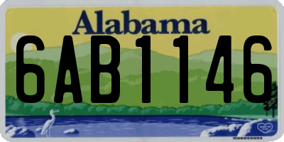 AL license plate 6AB1146