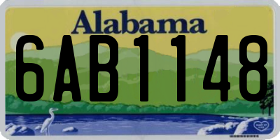 AL license plate 6AB1148