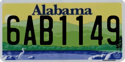 AL license plate 6AB1149