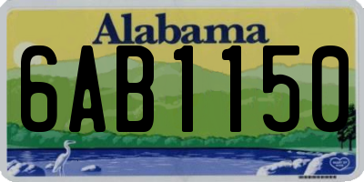 AL license plate 6AB1150