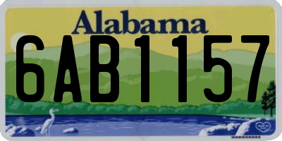 AL license plate 6AB1157