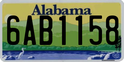 AL license plate 6AB1158