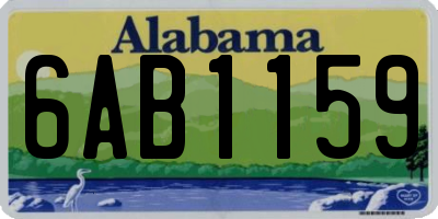 AL license plate 6AB1159