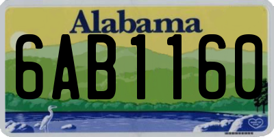 AL license plate 6AB1160