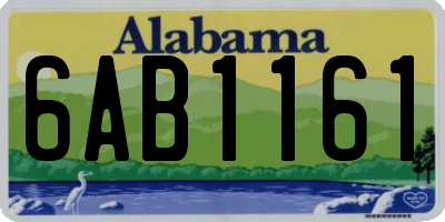 AL license plate 6AB1161