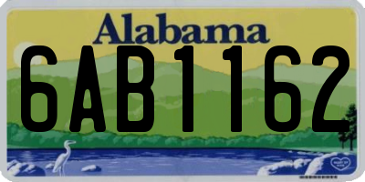 AL license plate 6AB1162