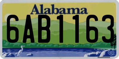 AL license plate 6AB1163