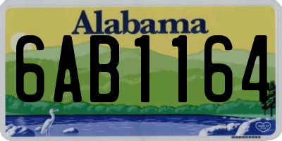 AL license plate 6AB1164