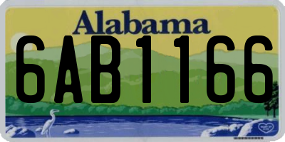 AL license plate 6AB1166