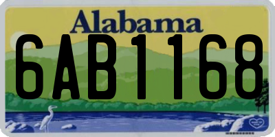 AL license plate 6AB1168