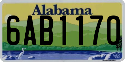 AL license plate 6AB1170