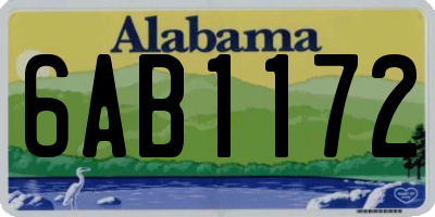 AL license plate 6AB1172