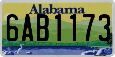 AL license plate 6AB1173