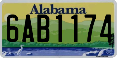 AL license plate 6AB1174