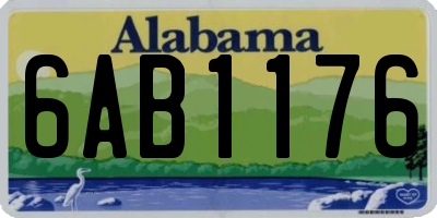 AL license plate 6AB1176
