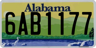 AL license plate 6AB1177
