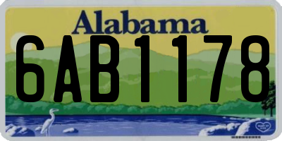 AL license plate 6AB1178